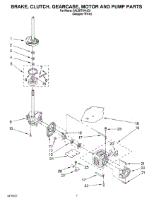 04 - Brake, Clutch, Gearcase, Motor And Pump Parts parts for Whirlpool Washer 6ALSR7244JQ1 from AppliancePartsPros.com