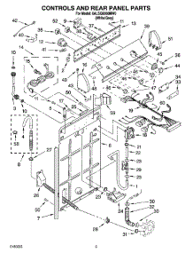 02 - Controls And Rear Panel Parts parts for Whirlpool Washer 6ALSQ8000MW0 from AppliancePartsPros.com