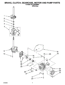 04 - Brake, Clutch, Gearcase, Motor And Pump Parts parts for Whirlpool Washer 6ALSQ8000MW0 from AppliancePartsPros.com