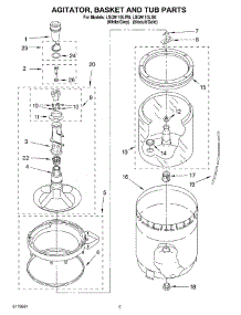 03 - Agitator, Basket And Tub parts for Whirlpool Washer LSQ9110LW0 from AppliancePartsPros.com