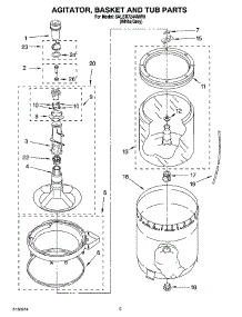 03 - Agitator, Basket And Tub Parts parts for Whirlpool Washer 6ALSR7244MW0 from AppliancePartsPros.com