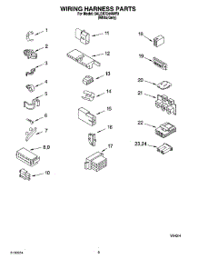 06 - Wiring Harness Parts parts for Whirlpool Washer 6ALSR7244MW0 from AppliancePartsPros.com