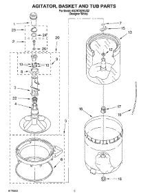 03 - Agitator, Basket And Tub Parts parts for Whirlpool Washer 6ALSC8255JQ2 from AppliancePartsPros.com