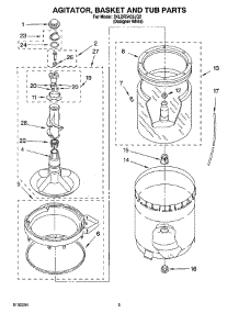 03 - Agitator, Basket And Tub Parts parts for Whirlpool Washer 3XLBR5432JQ2 from AppliancePartsPros.com