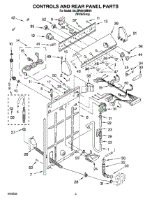 02 - Controls And Rear Panel Parts parts for Whirlpool Washer 6ALBR6245MW0 from AppliancePartsPros.com