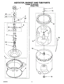 03 - Agitator, Basket And Tub Parts parts for Whirlpool Washer 3XLSQ7533JQ2 from AppliancePartsPros.com
