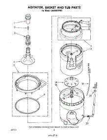 04 - Agitator, Basket And Tub parts for Whirlpool Washer LA6500XPW0 from AppliancePartsPros.com