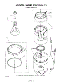 04 - Agitator, Basket And Tub parts for Whirlpool Washer LA6400XPW3 from AppliancePartsPros.com
