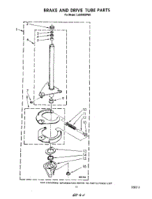 09 - Brake And Drive Tube parts for Whirlpool Washer LA6500XPW4 from AppliancePartsPros.com