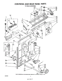 03 - Controls And Rear Panel parts for Whirlpool Washer LA6400XPW5 from AppliancePartsPros.com
