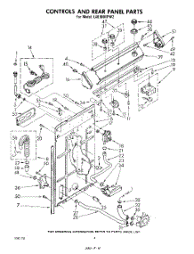 03 - Controls And Rear Panel parts for Whirlpool Washer LA6500XPW2 from AppliancePartsPros.com