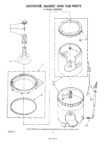05 - Agitator, Basket And Tub parts for Whirlpool Washer LA6500XSW0 from AppliancePartsPros.com