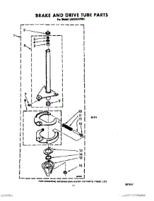 09 - Brake And Drive Tube parts for Whirlpool Washer LA6500XPW1 from AppliancePartsPros.com