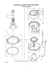 04 - Agitator, Basket And Tub parts for Whirlpool Washer LA6400XPW1 from AppliancePartsPros.com