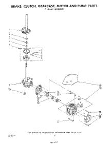 07 - Brake, Clutch, Gearcase, Motor And Pump parts for Whirlpool Washer LA6500XSW0 from AppliancePartsPros.com