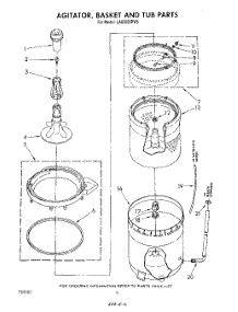 04 - Agitator, Basket And Tub parts for Whirlpool Washer LA6500XPW5 from AppliancePartsPros.com