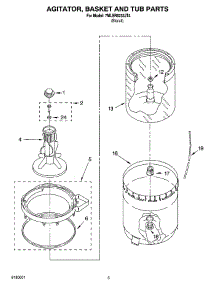 03 - Agitator, Basket And Tub Parts parts for Whirlpool Washer 7MLSR6232JT4 from AppliancePartsPros.com
