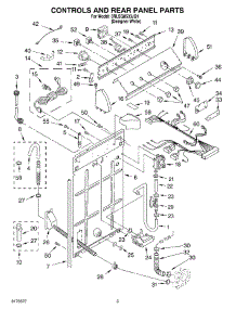 02 - Controls And Rear Panel parts for Whirlpool Washer 3RLSQ8533JQ1 from AppliancePartsPros.com
