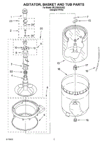 03 - Agitator, Basket And Tub Parts parts for Whirlpool Washer 3RLSQ8533JQ2 from AppliancePartsPros.com