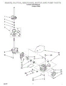 04 - Brake, Clutch, Gearcase, Motor And Pump parts for Whirlpool Washer 7MLSQ8000JQ0 from AppliancePartsPros.com