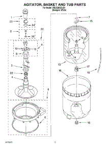 03 - Agitator, Basket And Tub parts for Whirlpool Washer 3RLSQ8533JQ1 from AppliancePartsPros.com
