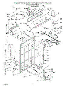 02 - Controls And Rear Panel parts for Whirlpool Washer 3RGSC9455JQ0 from AppliancePartsPros.com