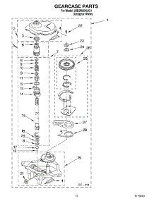 08 - Gearcase Parts parts for Whirlpool Washer 3XLBR8543JQ1 from AppliancePartsPros.com
