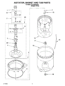 03 - Agitator, Basket And Tub Parts parts for Whirlpool Washer 3XLSQ8000JQ2 from AppliancePartsPros.com