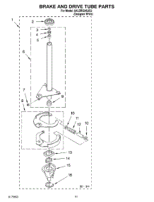 07 - Brake And Drive Tube Parts parts for Whirlpool Washer 6ALBR6245JQ2 from AppliancePartsPros.com