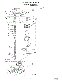 08 - Gearcase Parts parts for Whirlpool Washer 6ALBR6245JQ2 from AppliancePartsPros.com