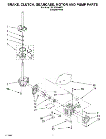 04 - Brake, Clutch, Gearcase, Motor And Pump parts for Whirlpool Washer 3RLSQ8000JQ1 from AppliancePartsPros.com