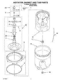 03 - Agitator, Basket And Tub Parts parts for Whirlpool Washer 6ALSS5233JQ1 from AppliancePartsPros.com