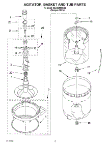 03 - Agitator, Basket And Tub Parts parts for Whirlpool Washer 6ALSQ8000JQ2 from AppliancePartsPros.com