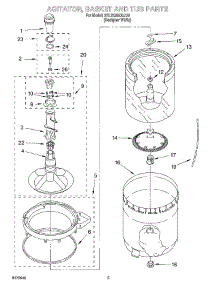 03 - Agitator, Basket And Tub parts for Whirlpool Washer 3RLSQ8000JQ0 from AppliancePartsPros.com