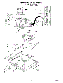 05 - Machine Base Parts parts for Whirlpool Washer 6ALSS5233JQ1 from AppliancePartsPros.com