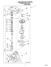 08 - Gearcase Parts parts for Whirlpool Washer 6ALSS5233JQ1 from AppliancePartsPros.com