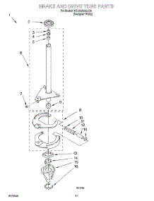 07 - Brake And Drive Tube parts for Whirlpool Washer 3RLSQ8000JQ0 from AppliancePartsPros.com