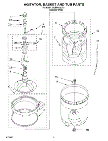 03 - Agitator, Basket And Tub Parts parts for Whirlpool Washer 3XLBR5432JQ1 from AppliancePartsPros.com
