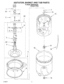 03 - Agitator, Basket And Tub Parts parts for Whirlpool Washer 3RGSC9455JQ1 from AppliancePartsPros.com