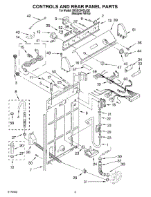 02 - Controls And Rear Panel Parts parts for Whirlpool Washer 3XGSC9455JQ2 from AppliancePartsPros.com