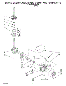 05 - Brake, Clutch, Gearcase, Motor & Pump parts for Whirlpool Washer CAE2792KQ0 from AppliancePartsPros.com