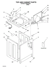 02 - Top And Cabinet, Literature parts for Whirlpool Washer CAP2761KQ0 from AppliancePartsPros.com