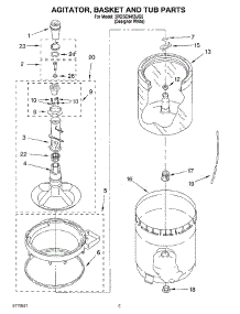 03 - Agitator, Basket And Tub Parts parts for Whirlpool Washer 3RGSC9455JQ2 from AppliancePartsPros.com