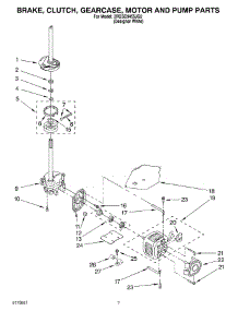 04 - Brake, Clutch, Gearcase, Motor And Pump Parts parts for Whirlpool Washer 3RGSC9455JQ2 from AppliancePartsPros.com