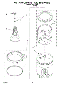 06 - Agitator, Basket And Tub parts for Whirlpool Washer CAP2761KQ0 from AppliancePartsPros.com