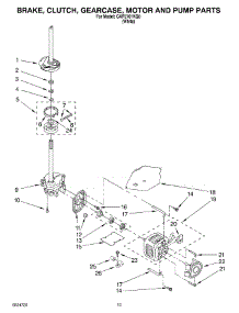 07 - Brake, Clutch, Gearcase, Motor And Pump parts for Whirlpool Washer CAP2761KQ0 from AppliancePartsPros.com
