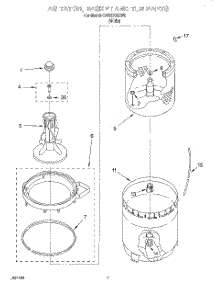 05 - Agitator, Basket And Tub parts for Whirlpool Washer CAW2762EW0 from AppliancePartsPros.com