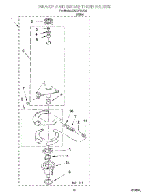 11 - Brake And Drive Tube parts for Whirlpool Washer CAP2761JQ0 from AppliancePartsPros.com