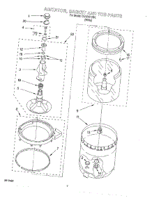 05 - Agitator, Basket And Tub parts for Whirlpool Washer CAP2761EW1 from AppliancePartsPros.com