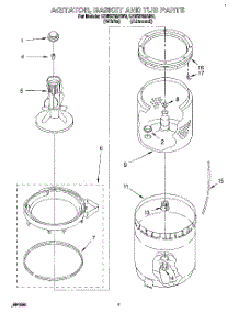 05 - Agitator, Basket And Tub parts for Whirlpool Washer CAW2762AW0 from AppliancePartsPros.com